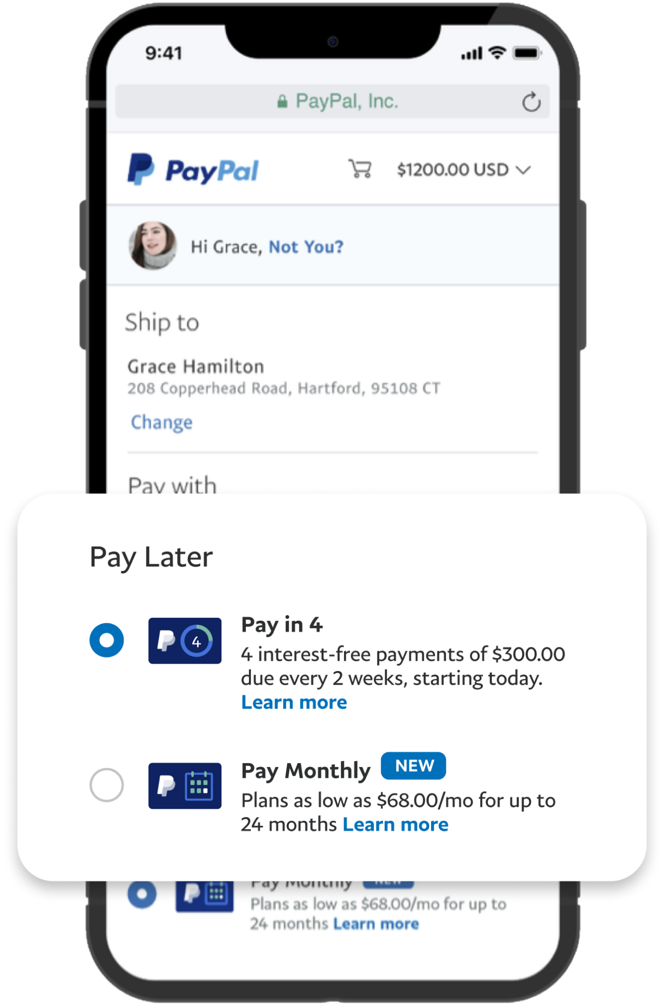 Pay in 4 step 2