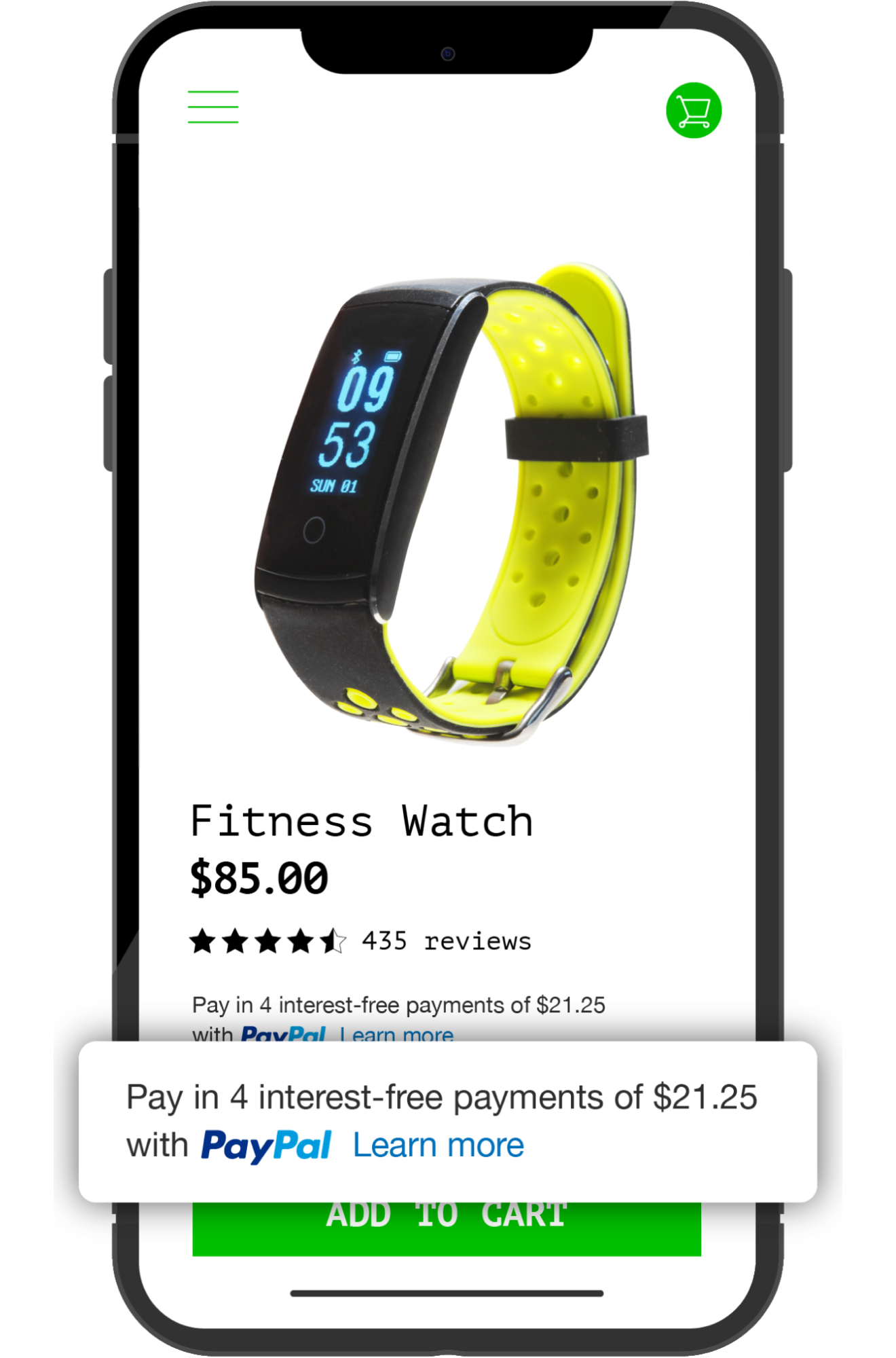 Pay in 4 step 1